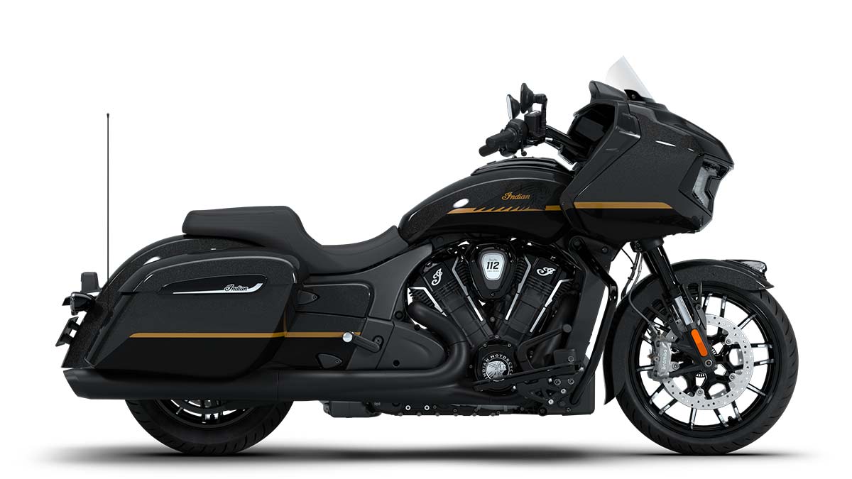 Indian Challenger Dark Horse with 112 Package - Black Crystal with Black Metallic and Championship Gold Accent - product preview